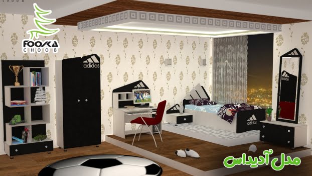 طراحی اتاق خواب نوجوان مدل آدیداس