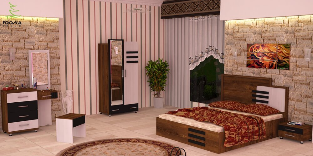 دیزاین اتاق خواب عروس مدل پارمیس