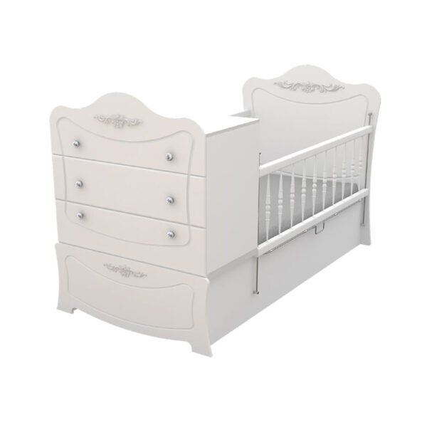 تخت نوزاد دومنظوره مدل رز