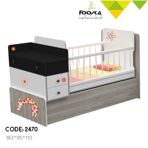 تخت نوزاد چهارمنظوره مدل زرافه