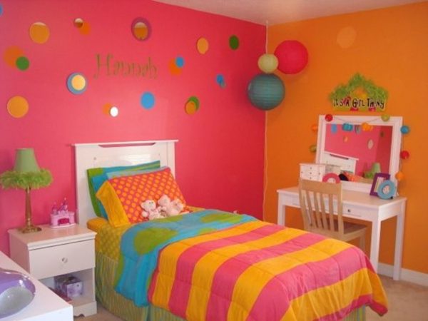رنگ اتاق خواب دخترانه نارنجی