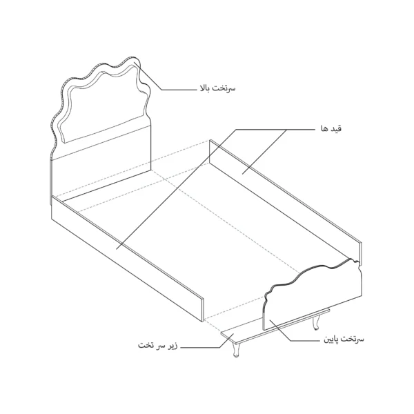 تخت جوان مدل فریم